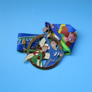 Sport Medals Manufacturer Design Cartoon Character Metal Medals for Sell