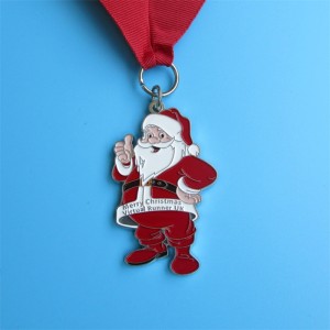 Free Professional Design Christmas Metal Gift Snow Man Medallion Pendant Sport Medal