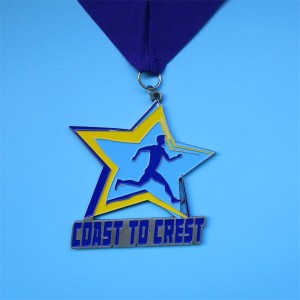 Running Man Special Design Medals Hollow Cool Plated Gold New Marathon awards medals