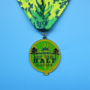 Award Medals with Ribbon Zinc Alloy Casting gold Silver Bronze Sports Medals