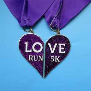 Custom Medallion Pendant Unique Marathon Medals Tow in One Snow Medal