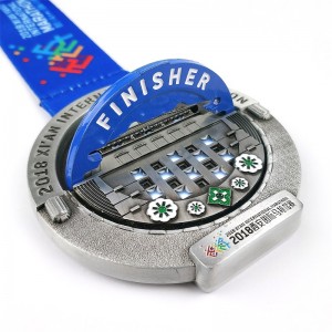 Cool Design Removable World Marathon Awards Medals Finishers Metal Medals