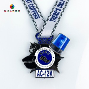 Unique Design Custom Logo LED Sport Medallion Metal 3D Enamel Medals for Souvenir