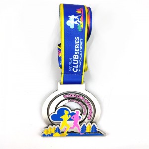 Marathon Running Medals Colorful Soft Enamel Metal Medals