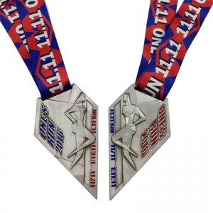 GAG Exclusive Design Cast Metal Sport Medals with Ribbon Trail Running Medals