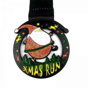 Bespoke Medal Santa Running Medals Custom Medals Gift  for Christmas Metal Medals