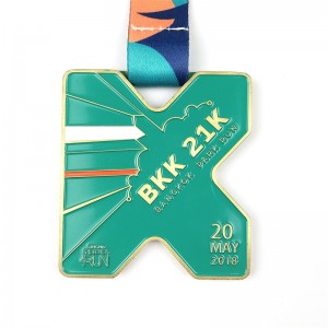 Custom Medals Enamel 3d Gold Metal Award Marathon Running Sport Medal