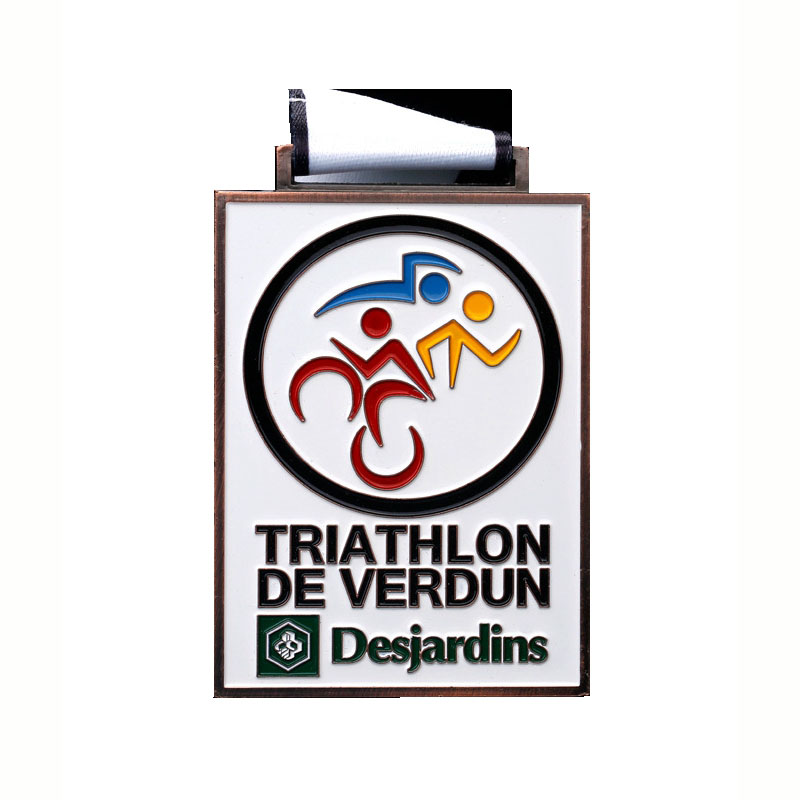 Custom Shape Logo Metal Sport Medal for Wholesales Triathlon Medal