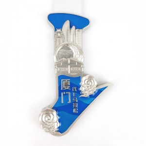 Marathon Medal customized UV Print Blue Enamel Religious Medal