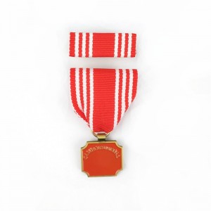 Hard Enamel Pin Medallion Die Cast Metal Badge 3D Activity Medals And Awards Honor Medals With Short Ribbon