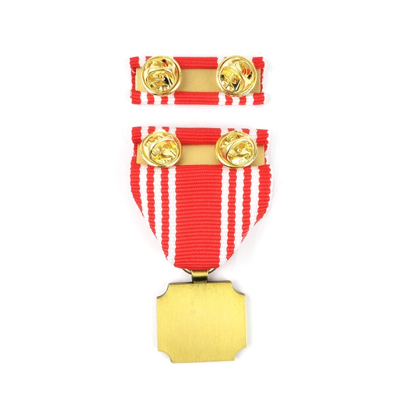 Hard Enamel Pin Medallion Die Cast Metal Badge 3D Activity Medals And Awards Honor Medals With Short Ribbon