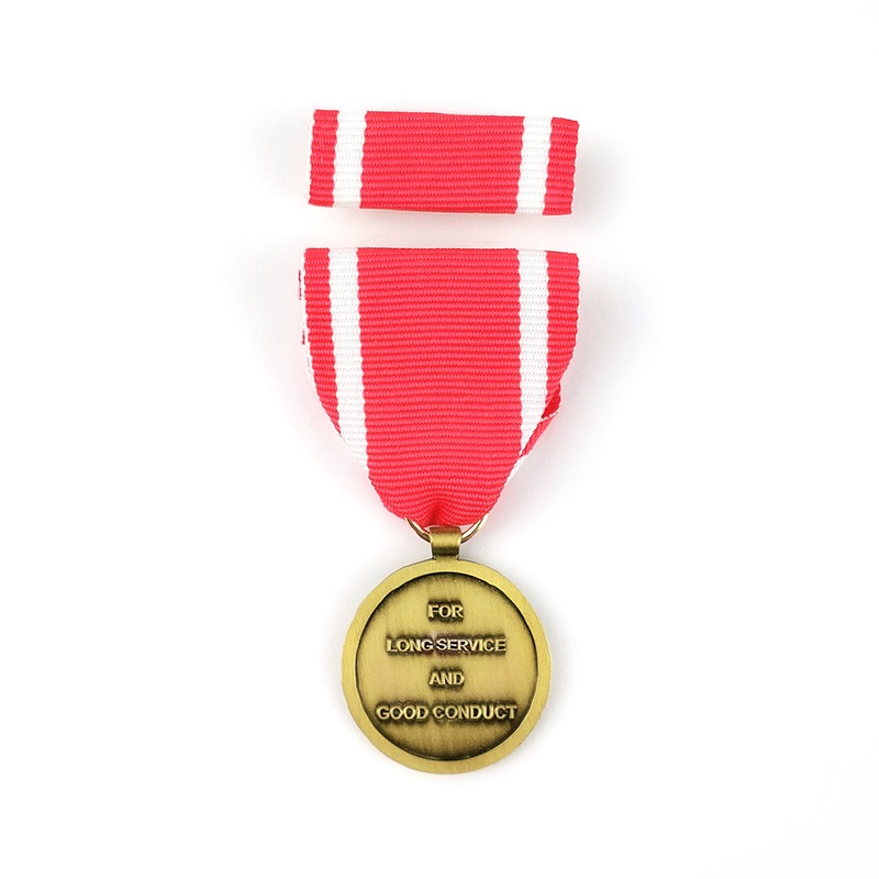Hard Enamel Pin Medallion Die Cast Metal Badge 3D Activity Medals And Awards Honor Medals With Short Ribbon