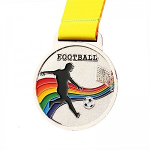 3d Custom Made Soccer Glitter Football Medal