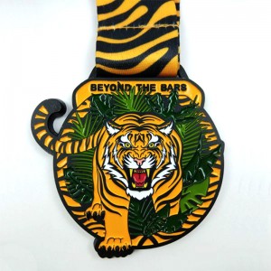 Custom Sublimation Lanyard Metal Hollow Championship Super Hero Race Medal