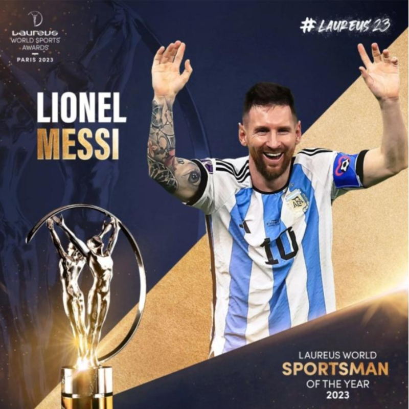 Lionel Messi Wins another Lawrence Award